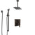 Delta Ara Venetian Bronze Shower System with Control Handle, Integrated Diverter, Ceiling Mount Showerhead, and Hand Shower with Slidebar SS24867RB5