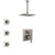 Delta Ara Stainless Steel Finish Shower System with Control Handle, Integrated Diverter, Ceiling Mount Showerhead, and 3 Body Sprays SS24867SS11