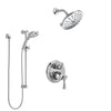 Delta Cassidy Chrome Finish Shower System with Control Handle, Integrated 3-Setting Diverter, Showerhead, & Temp2O Hand Shower with Slidebar SS248974