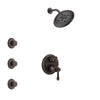 Delta Cassidy Venetian Bronze Finish Shower System with Control Handle, Integrated 3-Setting Diverter, Showerhead, and 3 Body Sprays SS24897RB3