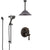 Delta Cassidy Venetian Bronze Shower System with Control Handle, Integrated Diverter, Ceiling Mount Showerhead, and Hand Shower SS24897RB7