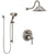 Delta Cassidy Stainless Steel Finish Shower System with Control Handle, Integrated Diverter, Showerhead, and Hand Shower with Slidebar SS24897SS2