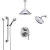 Delta Trinsic Chrome Shower System with Control Handle, Integrated Diverter, Showerhead, Ceiling Mount Showerhead, and Grab Bar Hand Shower SS2495912