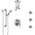 Delta Trinsic Chrome Shower System with Control Handle, Integrated Diverter, Ceiling Showerhead, 3 Body Sprays, and Grab Bar Hand Shower SS249594