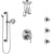 Delta Trinsic Chrome Shower System with Control Handle, Integrated Diverter, Ceiling Showerhead, 3 Body Sprays, and Grab Bar Hand Shower SS249596
