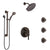 Delta Trinsic Venetian Bronze Shower System with Control Handle, Integrated Diverter, Showerhead, 3 Body Sprays, and Grab Bar Hand Shower SS24959RB3