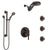 Delta Trinsic Venetian Bronze Integrated Diverter Shower System Control Handle, Dual Showerhead, 3 Body Sprays, and Grab Bar Hand Shower SS24959RB9