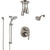 Delta Trinsic Stainless Steel Finish Integrated Diverter Shower System Control, Temp2O Showerhead, Hand Shower, and Ceiling Showerhead SS24959SS1