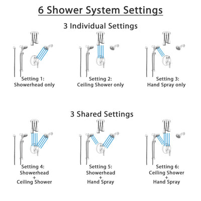 Delta Trinsic Stainless Steel Finish Integrated Diverter Shower System Control, Temp2O Showerhead, Hand Shower, and Ceiling Showerhead SS24959SS1