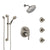 Delta Trinsic Stainless Steel Finish Integrated Diverter Shower System Control Handle, Showerhead, 3 Body Sprays, and Grab Bar Hand Shower SS24959SS4
