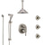 Delta Trinsic Stainless Steel Finish Integrated Diverter Shower System Control Handle, Ceiling Showerhead, 3 Body Sprays, and Hand Shower SS24959SS7