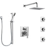 Delta Ara Chrome Finish Shower System with Control Handle, Integrated 6-Setting Diverter, Showerhead, 3 Body Sprays, and Hand Shower SS249671