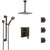 Delta Ara Venetian Bronze Integrated Diverter Shower System Control Handle, Ceiling Showerhead, 3 Body Sprays, and Grab Bar Hand Shower SS24967RB2