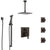 Delta Ara Venetian Bronze Shower System with Control Handle, Integrated Diverter, Ceiling Mount Showerhead, 3 Body Sprays, and Hand Shower SS24967RB3