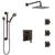 Delta Ara Venetian Bronze Shower System with Control Handle, Integrated Diverter, Showerhead, 3 Body Sprays, and Hand Shower with Grab Bar SS24967RB7