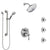 Delta Cassidy Chrome Shower System with Control Handle, Integrated Diverter, Showerhead, 3 Body Sprays, and Hand Shower with Grab Bar SS249975