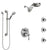 Delta Cassidy Chrome Shower System with Control Handle, Integrated Diverter, Dual Showerhead, 3 Body Sprays, and Hand Shower with Grab Bar SS249977