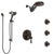 Delta Cassidy Venetian Bronze Shower System with Control Handle, Integrated Diverter, Dual Showerhead, 3 Body Sprays, and Hand Shower SS24997RB12