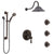 Delta Cassidy Venetian Bronze Shower System with Control Handle, Integrated Diverter, Showerhead, 3 Body Sprays, and Grab Bar Hand Shower SS24997RB3