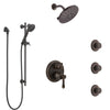 Delta Cassidy Venetian Bronze Shower System with Control Handle, Integrated 6-Setting Diverter, Showerhead, 3 Body Sprays, and Hand Shower SS24997RB6