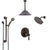 Delta Cassidy Venetian Bronze Integrated Diverter Shower System Control Handle, Showerhead, Ceiling Showerhead, and Grab Bar Hand Shower SS24997RB9