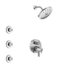 Delta Trinsic Chrome Finish Shower System with Dual Control Handle, Integrated 3-Setting Diverter, Showerhead, and 3 Body Sprays SS278595