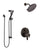 Delta Trinsic Venetian Bronze Shower System with Dual Control Handle, Integrated Diverter, Showerhead, and Hand Shower with Slidebar SS27859RB2
