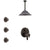 Delta Trinsic Venetian Bronze Shower System with Dual Control Handle, Integrated Diverter, Ceiling Mount Showerhead, and 3 Body Sprays SS27859RB7