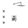 Delta Ara Chrome Finish Shower System with Dual Control Handle, Integrated 3-Setting Diverter, Showerhead, and 3 Body Sprays SS2786711