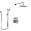 Delta Ara Chrome Finish Shower System with Dual Control Handle, Integrated 3-Setting Diverter, Showerhead, and Hand Shower with Slidebar SS2786712