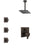 Delta Ara Venetian Bronze Shower System with Dual Control Handle, Integrated Diverter, Ceiling Mount Showerhead, and 3 Body Sprays SS27867RB12