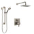 Delta Ara Stainless Steel Finish Shower System with Dual Control Handle, Integrated Diverter, Showerhead, and Hand Shower with Grab Bar SS27867SS1