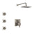 Delta Ara Stainless Steel Finish Shower System with Dual Control Handle, Integrated 3-Setting Diverter, Showerhead, and 3 Body Sprays SS27867SS9