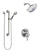 Delta Cassidy Chrome Finish Shower System with Dual Control Handle, Integrated 3-Setting Diverter, Showerhead, and Hand Shower with Grab Bar SS278975