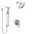 Delta Cassidy Chrome Finish Shower System with Dual Control Handle, Integrated 3-Setting Diverter, Showerhead, and Hand Shower with Slidebar SS278976
