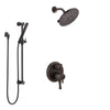 Delta Cassidy Venetian Bronze Shower System with Dual Control Handle, Integrated Diverter, Showerhead, and Hand Shower with Slidebar SS27897RB10