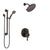 Delta Cassidy Venetian Bronze Shower System with Dual Control Handle, Integrated Diverter, Showerhead, and Hand Shower with Grab Bar SS27897RB11