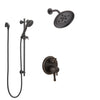 Delta Cassidy Venetian Bronze Shower System with Dual Control Handle, Integrated Diverter, Showerhead, and Hand Shower with Slidebar SS27897RB1