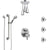 Delta Trinsic Chrome Shower System with Dual Control Handle, Integrated Diverter, Ceiling Showerhead, 3 Body Sprays, and Grab Bar Hand Shower SS279593