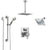 Delta Ara Chrome Shower System with Dual Control Handle, Integrated Diverter, Showerhead, Ceiling Mount Showerhead, and Grab Bar Hand Shower SS2796711
