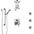 Delta Ara Chrome Shower System with Dual Control Handle, Integrated Diverter, Ceiling Showerhead, 3 Body Sprays, and Grab Bar Hand Shower SS279674