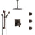 Delta Ara Venetian Bronze Shower System with Dual Control Handle, Integrated Diverter, Ceiling Showerhead, 3 Body Jets, Grab Bar Hand Spray SS27967RB2
