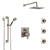 Delta Ara Dual Control Handle Stainless Steel Finish Integrated Diverter Shower System, Showerhead, 3 Body Sprays, and Grab Bar Hand Shower SS27967SS3