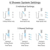 Delta Ara Dual Control Handle Stainless Steel Finish Shower System, Integrated Diverter, Ceiling Showerhead, 3 Body Sprays, and Hand Shower SS27967SS7
