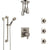 Delta Ara Dual Control Handle Stainless Steel Finish Shower System, Ceiling Showerhead, 3 Body Jets, Grab Bar Hand Spray SS27967SS8