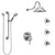 Delta Cassidy Chrome Shower System with Dual Control Handle, Integrated Diverter, Showerhead, 3 Body Sprays, and Hand Shower with Grab Bar SS279971