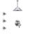 Delta Trinsic Chrome Shower System with Dual Thermostatic Control Handle, Integrated Diverter, Ceiling Mount Showerhead, and 3 Body Sprays SS27T85911