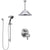 Delta Trinsic Chrome Shower System with Dual Thermostatic Control Handle, Integrated Diverter, Ceiling Mount Showerhead, and Hand Shower SS27T85912