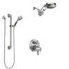 Delta Trinsic Chrome Integrated Diverter Shower System with Dual Thermostatic Control Handle, Dual Showerhead, and Hand Shower with Grab Bar SS27T8597