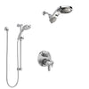 Delta Trinsic Chrome Finish Shower System with Dual Thermostatic Control Handle, Integrated Diverter, Dual Showerhead, & Temp2O Hand Shower SS27T8598